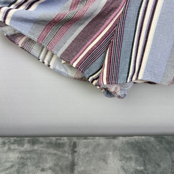 Trixxi Striped Romper V Neck Tie Back Flutter Sleeve Casual Summer Jumpsuit Sz S - Picture 4 of 9